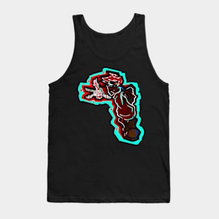 Murder Drones worker drone with solver neon graffiti art Tank Top